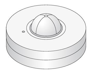 Датчик движения TDM ДДП-01 1100Вт, 5-480с, 2-8м, 5+Лк, 120(сбоку)+360(сверху) гр, IP33